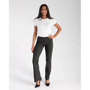 Betabrand Dress Pant Yoga Pants Bootcut Ponte Stretch Pull-On Charcoal Grey Larg